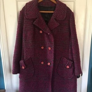 Vintage 1950/60’s Heavy Wool Coat Plaid